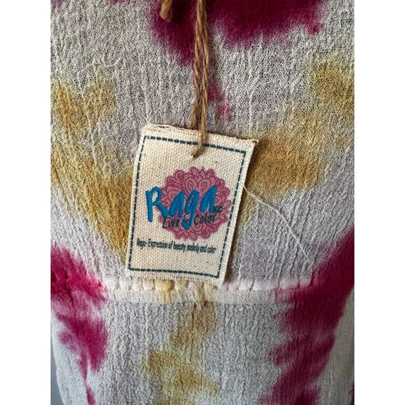 NWT Raga Asymmetrical Boho Beach Sleeveless Gauzy Tie Dyed - Picture 7 of 7